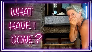 RV Décor - Taking The Carpet Off the Steps and Adding Peel And Stick Tile