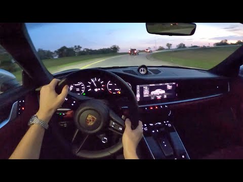 2021 Porsche 911 Turbo S - POV Night Drive (Binaural Audio)