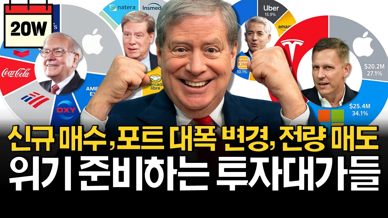 변심한 투자 대가들의 계좌 공개! (워런버핏, 드러켄밀러, 피터틸, 빌애크먼, 국민연금)