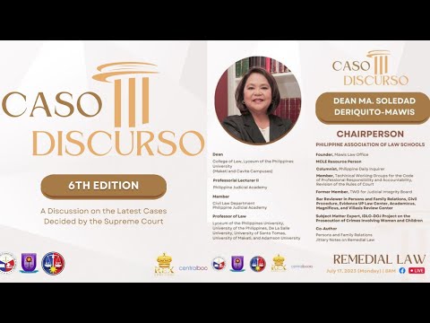 REMEDIAL LAW | Caso Discurso: 6th Edition