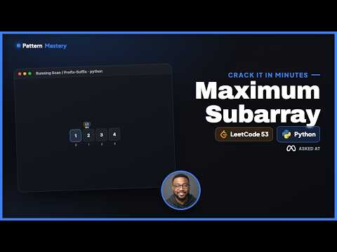 Maximum Subarray Leetcode 53 Running Scan Prefix Suffix Python