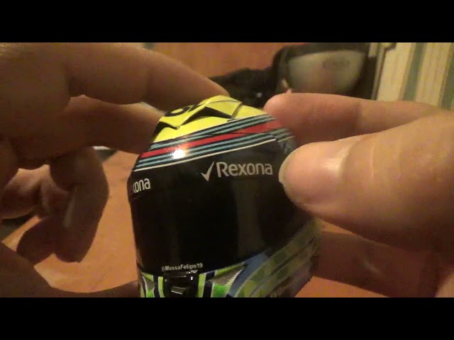 Vídeo relacionado con OPO 10 - Casco de Fórmula 1 Compatible con Ferrari F1: Felipe Massa Scuderia Ferrari #4 2013 - Escala 1/5 Spark - CAS32