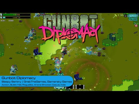 Gunbot Diplomacy: Bullet Hell Meets Strategy in a Post-Apocalyptic Arena (Gameplay)