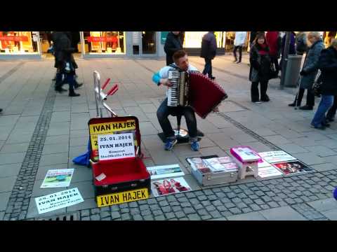 Ivan Hajek and his accordion