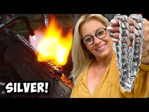 How to Make a Silver Cuban Link Bracelet by Hand - INSANE!