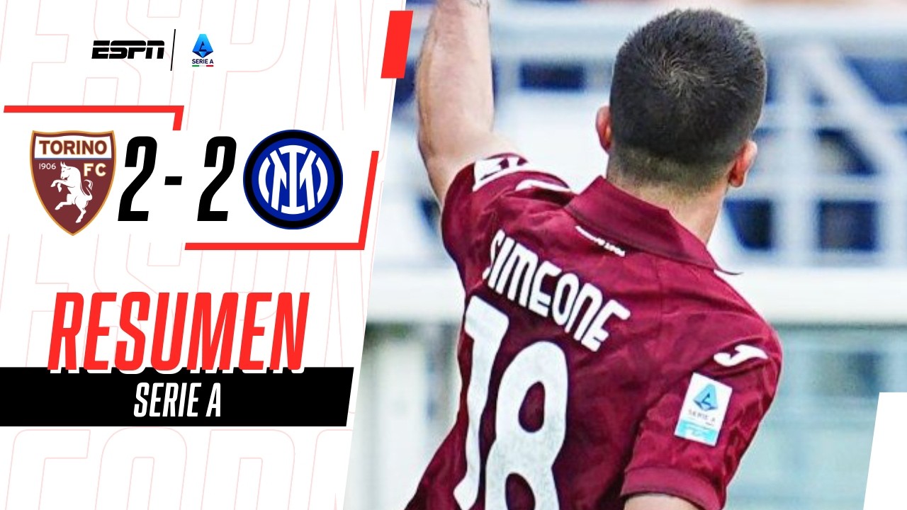GIO SIMEONE DESCONTÓ EN EL EMPATE ANTE EL LÍDER DE LA SERIE A | Torino 2-2 Inter | RESUMEN