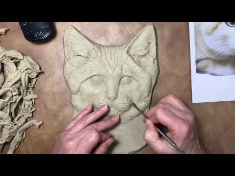 Sand Cat Sculpture by Sondra Alexander Art