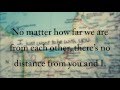 Jason Chen - No Distance [Lyrics] 