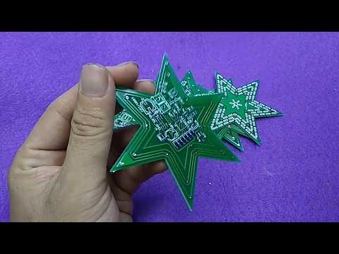 How to make a Led Flash / Flasher / Blinking LED lights Star Beauty With Simple Circuit. Video