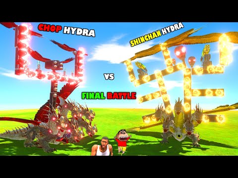 FINAL BATTLE 🔥 SHINCHAN upgraded NEW HYDRA vs CHOP HYDRA in Animal Revolt Battle Simulator