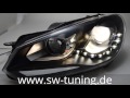 Lightbar Led Tagfahrlicht Scheinwerfer für VW Golf 6 08-12 schwarz  SWV32SLGXB