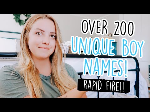 OVER 200 UNIQUE BABY BOY NAMES (EPIC RAPID FIRE!!)