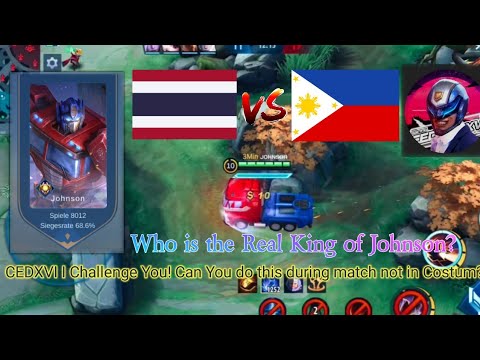 Mobile Legends CEDXVI I Challenge You! IPlayFarmHeroes Top 1 Global Johnson 8k Matches + Johnsons
