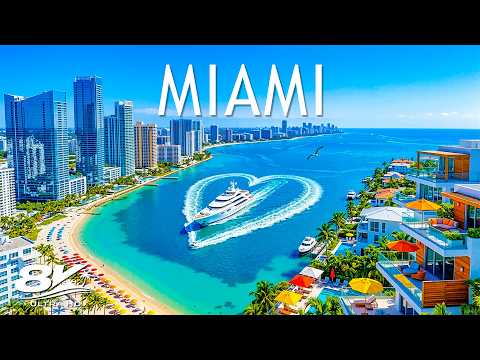 [8K] Miami 🇺🇸 South Beach, Biscayne Bay & Iconic Skyline