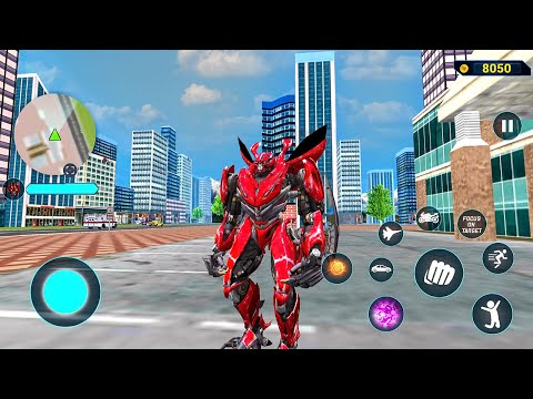 Red Evil Multiple Transformation Jet Robot Car Game 2020 - Android Gameplay