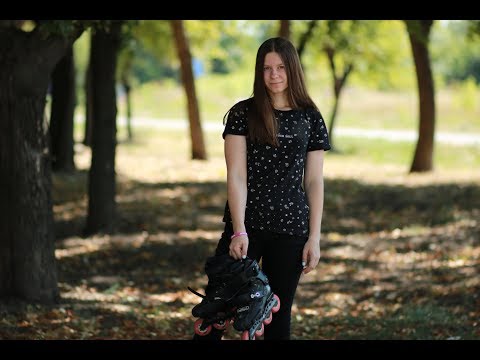 Elina Danilchenko slalom skating/ Freestyle slalom/