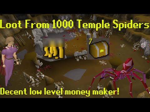 Loot From 1000 Temple Spiders *New OSRS Forthos Dungeon*