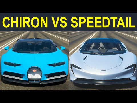 Forza Horizon 4: McLaren Speedtail vs. Bugatti Chiron Drag Race
