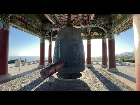 A look at The Korean Bell of Friendship (Its History), Los Angeles, California (DJI Mini 2)