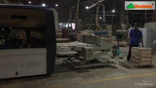 BÀN NÂNG NẠP PHÔI TỰ ĐỘNG | MÁY CHÀ NHÁM CHỔI THÙNG WOODMASTER