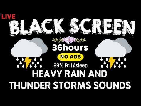 🔴 Defeat Insomnia in 3 Minutes - Deep Thunderstorm Sounds for Stress-Free Sleep
