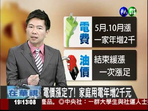 電價漲定了! 家庭用電年增2千元