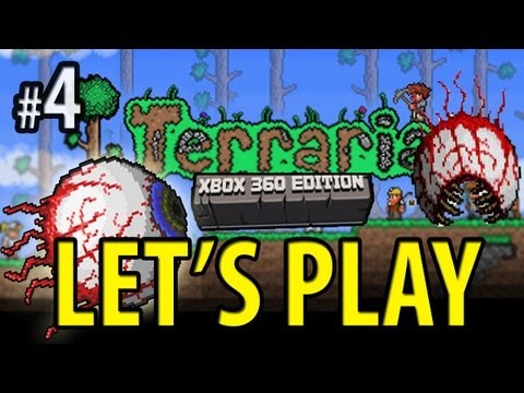 Terraria (Xbox 360) - Let's Play w/Big B statz - EYE OF CTHULHU - PART 4