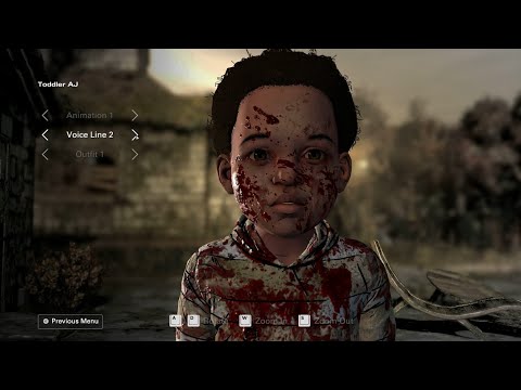 The Walking Dead: The Telltale Definitive Series - ALL AJ Animations, Voice Lines and Outfits