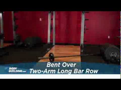 Bent Over Two Arm Long Bar Row - Back Exercise - Bodybuilding.com