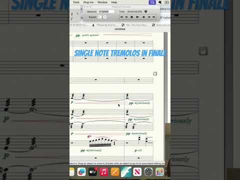 How to Write a #singlenote #tremelo in #Finale #makemusic #composer
