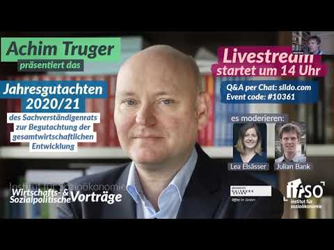 Achim Truger präsentiert das SVR-Jahresgutachten 2020/21