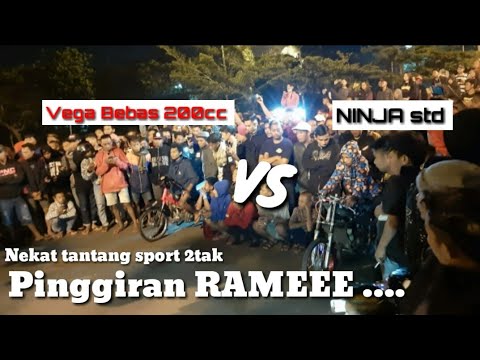 Laga Nekat !! bebek 200c vs Sport 2tak std bengkel Blitar . Sirkuit kanjuruhan