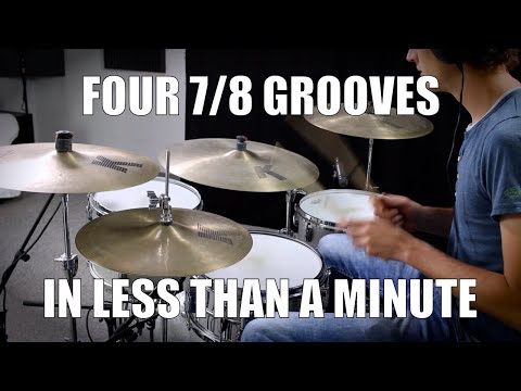 Four 7/8 Grooves in less than a Minute - Daily Drum Lesson