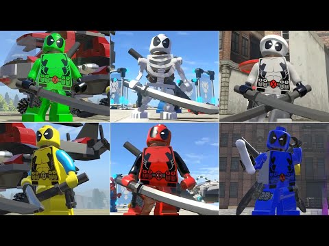 Lego Marvel Super Heroes - How to Unlock Deadpool and All Deadpool Color Heroes