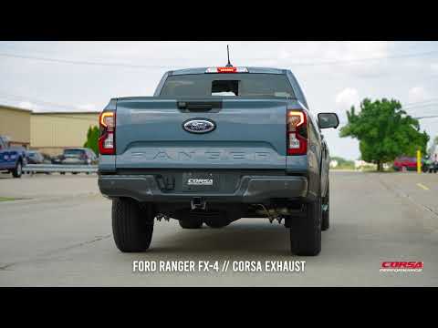 CORSA Performance 2024+ Ford Ranger 2.3L Turbo Exhaust Comparison, Corsa vs Stock