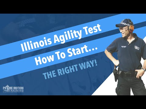 Illinois Agility Test - How to start correctly to save time! [Victoria Police Fitness Test Element]