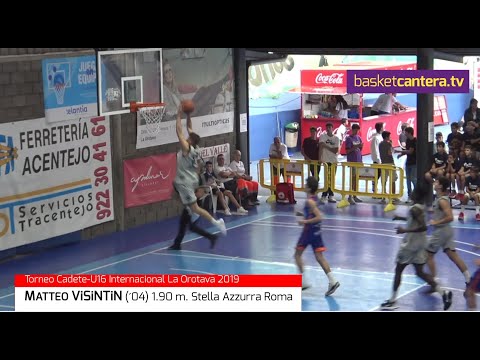 MATTEO ViSiNTiN (´04) 1.90 m. Stella Azzurra Roma.- Torneo U16M La Orotava 2019 #BasketCantera.TV