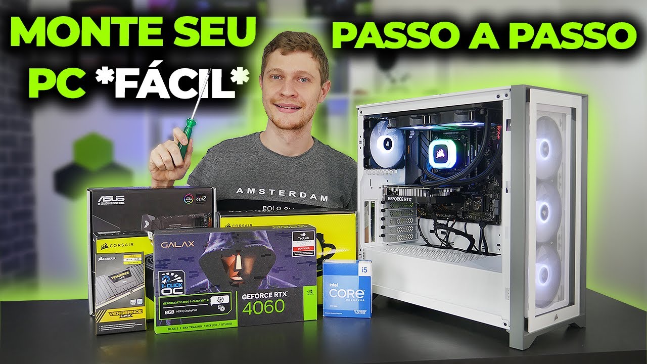 COMO MONTAR UM PC GAMER INTEL (de R$6500) PARA RODAR TUDO NO ULTRA! PASSO A PASSO - 2024