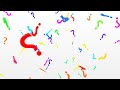 3D Question Marks Falling in Slow Motion Rainbow Colors 4K VJ Loop Moving Background