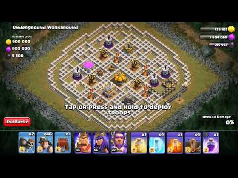 Clash of Clans - underground walkaround - overkill 3 ⭐️ ⭐️ ⭐️