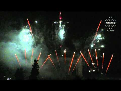 Pyromusical at Prague Handball CUP 2016 opening ceremony - MAKALU Fireworks