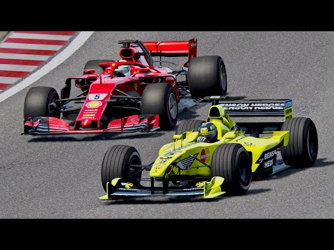 Ferrari F1 2018 vs Jordan F1 2000 - Suzuka
