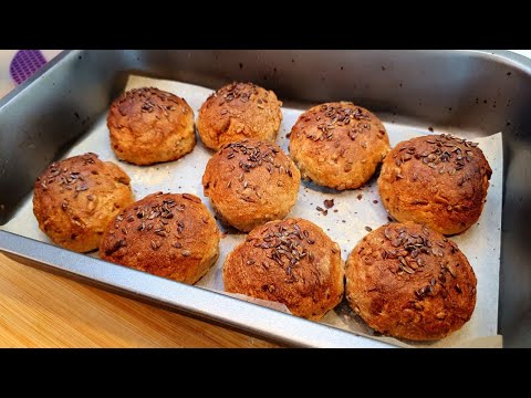 Ich kaufe kein Brot mehr! Neues perfektes Rezept für schnelles Brot in 5 min. Flauschige Brötchen