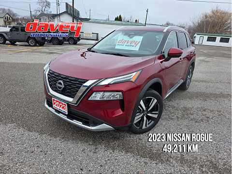 2023 Nissan Rogue AWD Platinum in Red for sale at Davey Auto Sales Oshawa South in Oshawa, ON