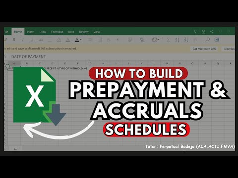 HOW TO BUILD PREPAYMENTS & ACCRUALS SCHEDULE ON EXCEL - 2024