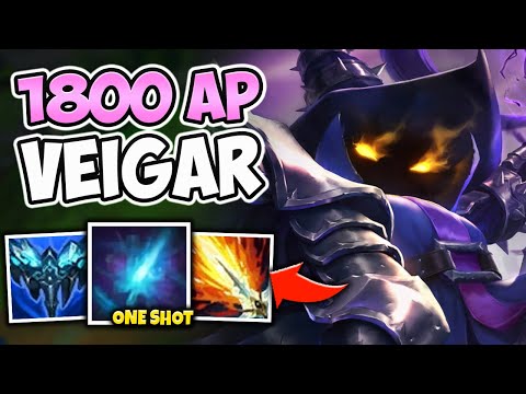 ONE VEIGAR R DELETES TANKS FROM FULL WITH 1800 AP VEIGAR! (THIS IS INSANE) - League of Legends