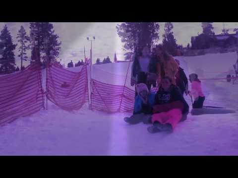 HazelB & Brooklyn snowing gliding