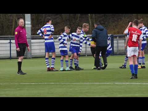 Quick Boys JO15-2 - OLIVEO JO15-1 competitie jeugdvoetbal Katwijk