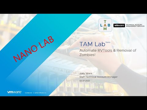 TAM Lab Nano - Automate RVTools & Removal of Zombies!