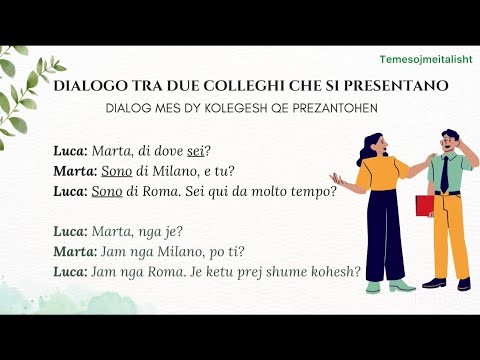 Dialog Italisht-Shqip per fillestaret dhe zgjedhimi i foljeve. Mesojme italisht
